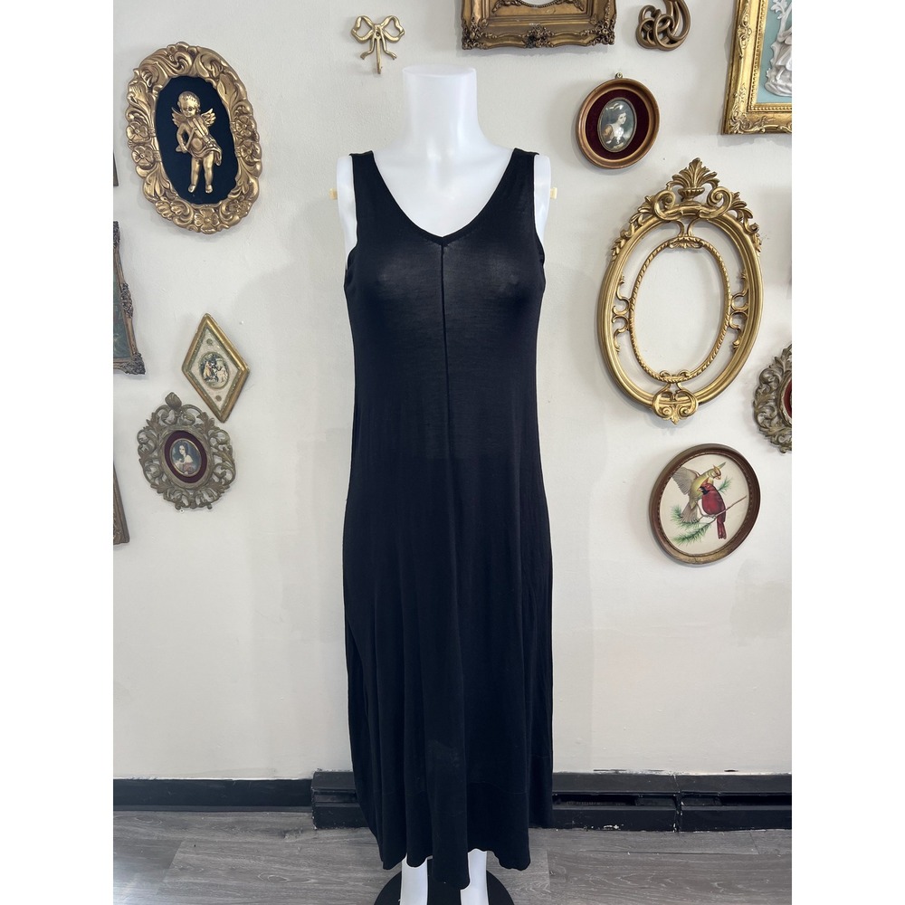MM6 Maison Martin Margiela Black Sleeveless Knit Maxi Dress Size 1